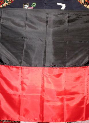 Прапор УПА великий 100 х 150 см штучний шовк, з манжетою