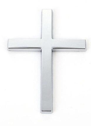 Шильдик "крест" (хром)