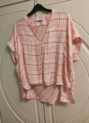 Стильна жіноча рубашка mango оверсайз р.48-50