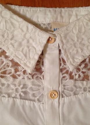 Блузка рубашка кружево 4-7лет c бирками в наличии
