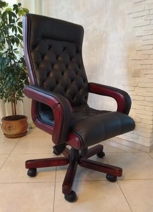 Кожаное кресло в офис Garne Kriselechko, нове крісло шкіряне GK