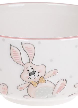 Піала керамічна з об’ємним малюнком Веселий кролик, 600мл