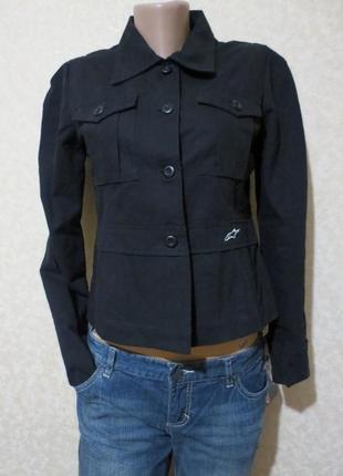 Черный катоновый пиджак на подкладке alpinestars
