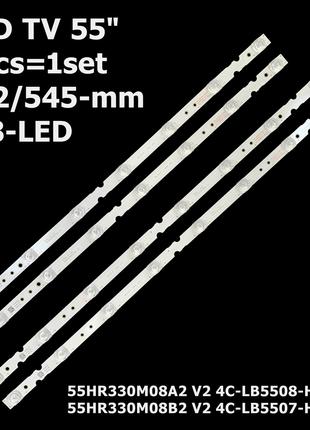 LED підсвітка TV 55" inch 6V 7/8-led 55HR330M08A2 + 55HR330M08...