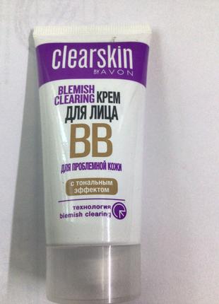 Крем BB для лица с тональным эффектом с чайным деревом--Clearskin