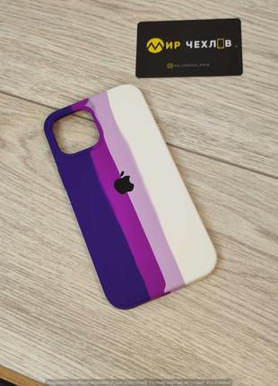 Чохол Silicone Case Full for iPhone 12 Pro Max RAINBOW 6