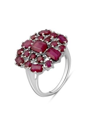 Серебряное кольцо с натуральным рубином 1.517ct (18.5см размер...