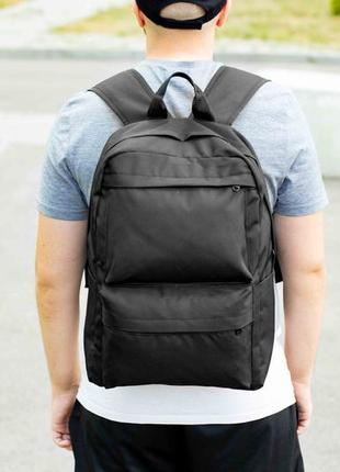 Чоловічий спортивний рюкзак міський чорний тканинній