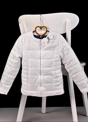 Куртка , курточка дитяча для дввчинки біла осінь демісезон