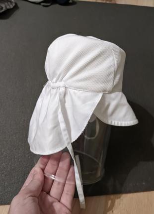 Класна кепка- панамка бейсболка з захистом шиї 0-6 міс