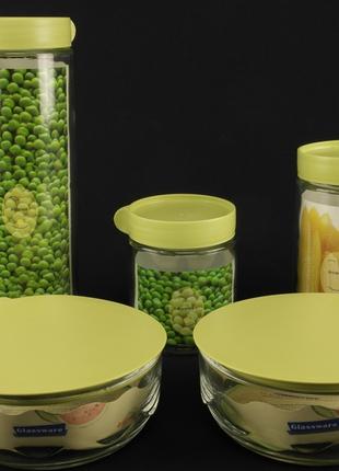 Харчові контейнери ємностями для круп сипких Glassware