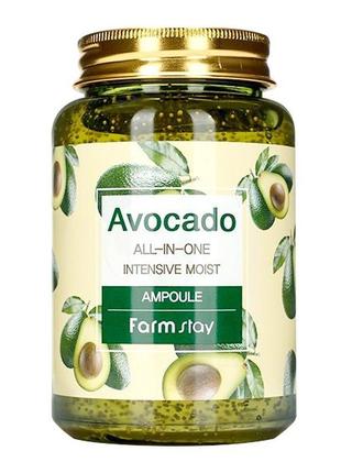 Сироватка для обличчя з екстрактом авокадо farmstay avocado al...