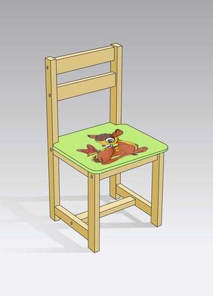 Детский зеленый стул "Оленёнок Бэмби", размер 54х27см