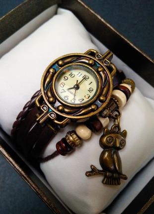 Женские наручные часы CL Owl Brown