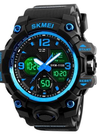 Мужские спортивные кварцевые часы Skmei Hamlet Blue 1155B