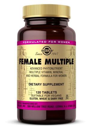 Вітаміни та мінерали Solgar Female Multiple, 120 таблеток