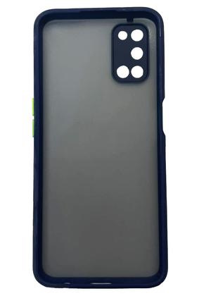 Чехол-накладка Bumper Matte Case для OPPO A72 Navy Синий/Зеленый