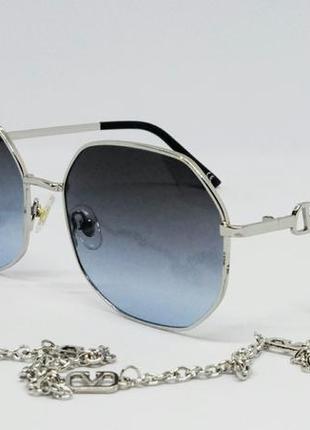 Женские солнцезащитные очки в стиле valentino серые в серебре ...