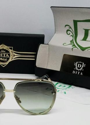 Dita стильные брендовые мужские солнцезащитные очки серо зелён...