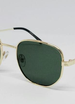 Carrera стильные мужские солнцезащитные очки серо зелёные в зо...