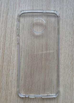 Чехол (бампер, накладка) для Moto G6 Plus силиконовый, прозрачный