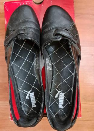 Кожаные женские летние туфли производства puma, размер 37-38/uk6