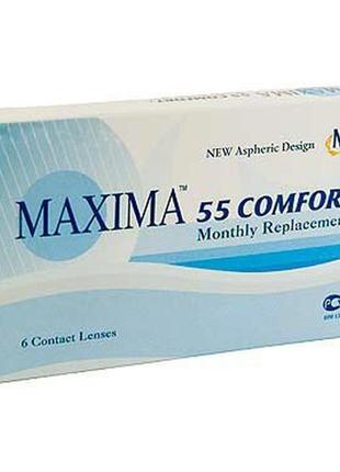 Контактные линзы "maxima 55 comfort plus" англия 1 мес.