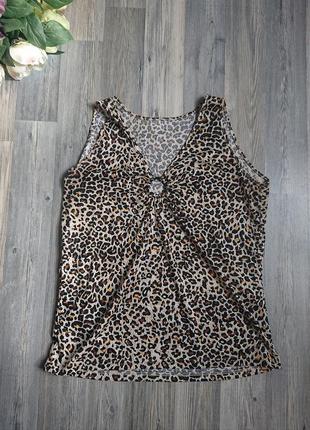 Красивая женская блуза леопардовая расцветка блузка блузочка б...