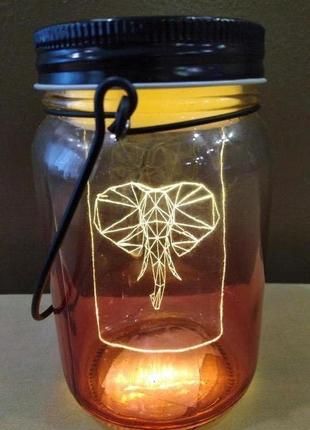 Декоративний нічник-світильник Melinera з декором Голова Мамонта