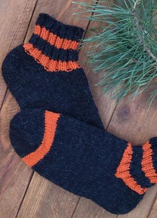 Шерстяные носки 39-41 р - вязаные носки для дома - мужские зим...
