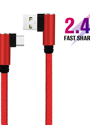 FONKEN Micro USB  90° Nylon кабель быстрой зарядки 1 м