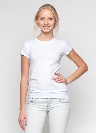 Облегающая футболка белого цвета "Weiss"
