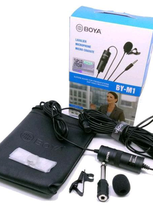 Микрофон петличный петличка BOYA BY-M1 для смартфона, камеры