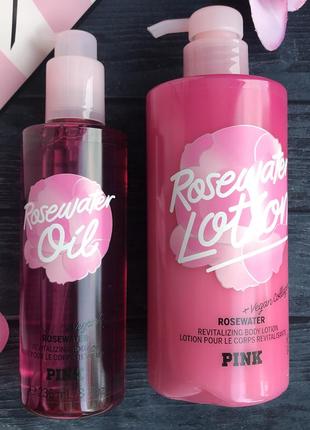 Набор victoria’s secret pink  rosewater лосьон масло для тела