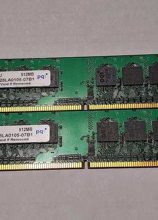 Модули памяти DDR2-5300 667MHz 2x512Mb 2х512Мб