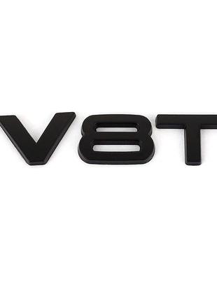Эмблема V8T (чёрная, глянец)