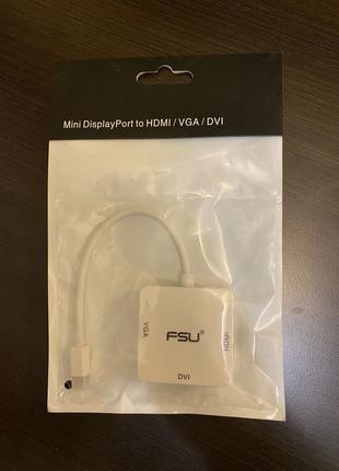 Перехідник mini display port на hdma dvi vga