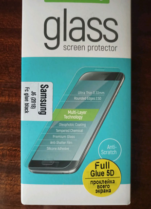 Защитное стекло для Samsung J6 (2018) black