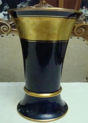 Антикварная красивая ваза кобальт золото 24 карат фарфор бавар...