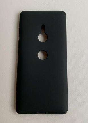 Sony Xperia XZ3 чехол противоударный черный матовый пластик