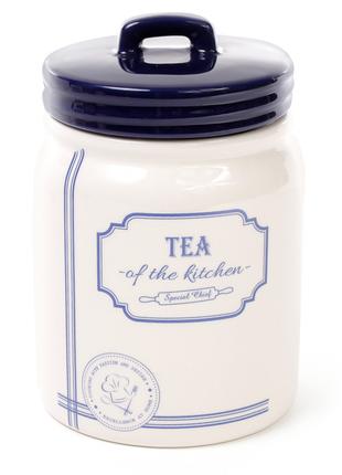 Банка керамическая Tea для сыпучих продуктов Red&Blue;, 900мл