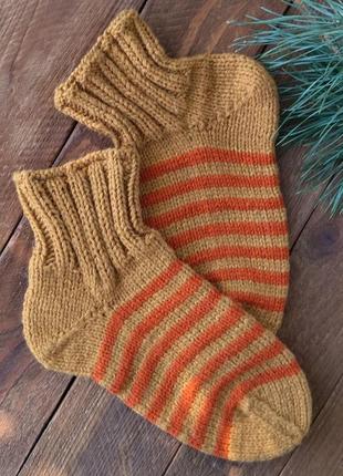Вязаные носки 33-34 р - теплые носки для дома - толстые носки