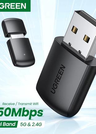 UGREEN AC650 11ac CM448 USB Wifi адаптер 5Ghz/ 2.4Ghz двухдиап...