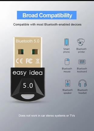 USB Bluetooth 5.0 Easy Idea блютуз адаптер для компьютера на ч...