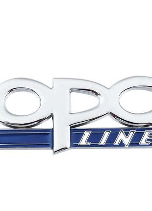 Эмблема OPC Line на крышку багажника, Opel (хром, глянец)