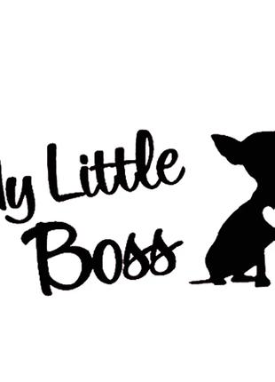 Наклейка "My little boss" (чёрная)