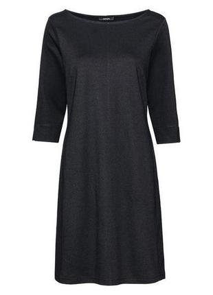 Платье классическое вискоза esmara l 46-58 черное рукав 3\4