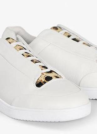 Кожаные белые кроссовки туфли женские 39-25 esmara heidi klum