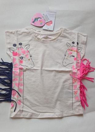 Детская футболка блузка девочке 104 cool club жираф