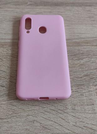 Чехол Original Silicone Case для Samsung Galaxy A60 розовый